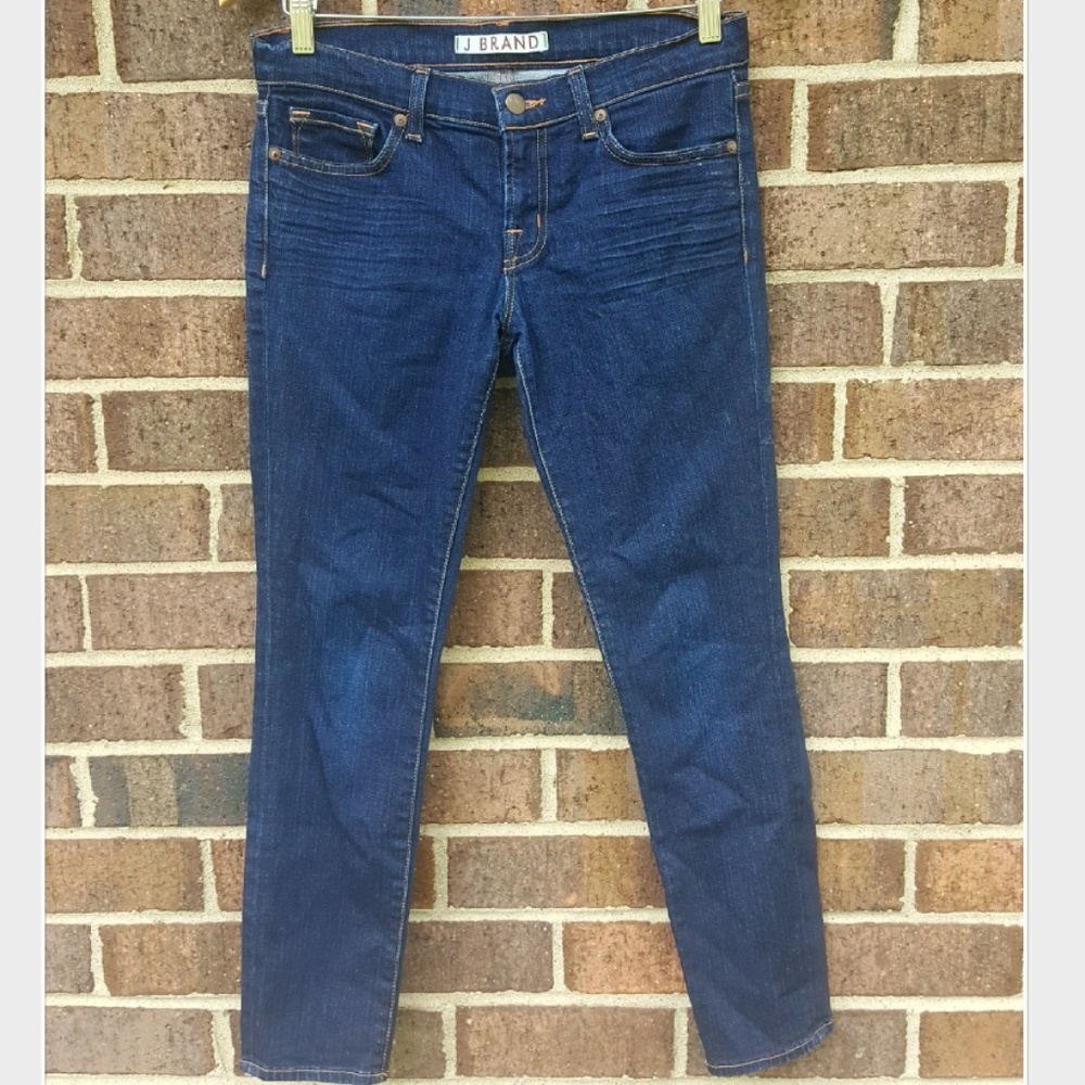 J Brand The Capri Ink Blue Denim Cropped Jeans